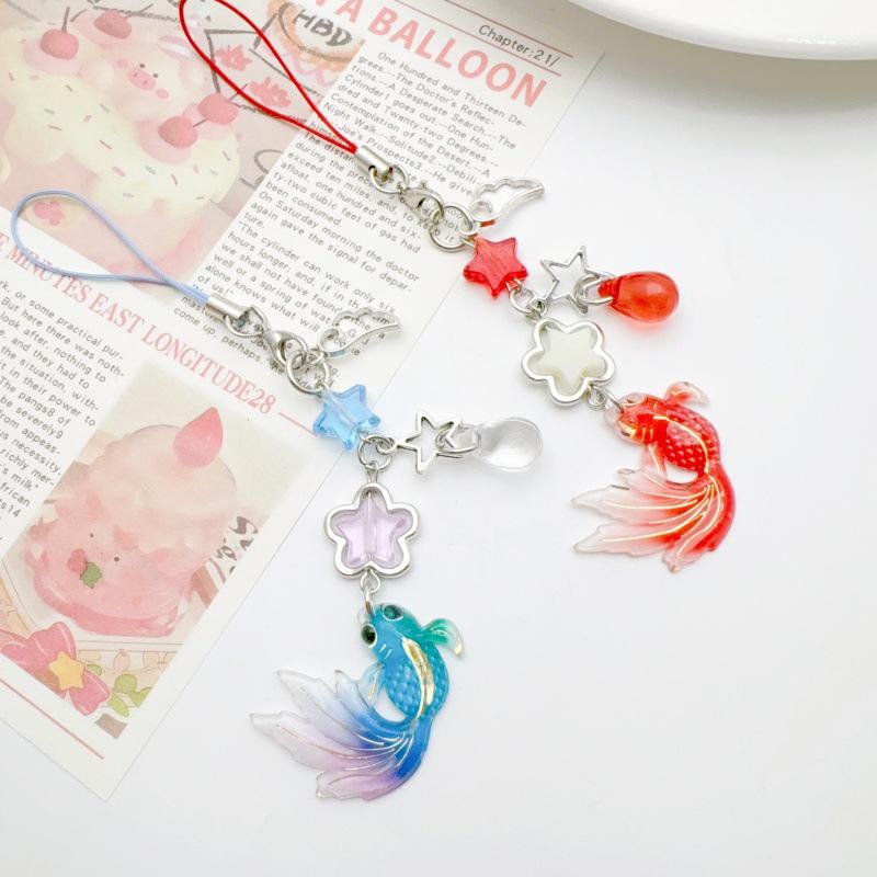 Изысканный китайский стиль Koi Star бисерный брелок подвеска универсальный телефонный шнурок изысканный рюкзак украшения аксессуары подарки