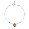 [R3017] - Silver Bracelet 'Meghan' Silver Pink Moonstone (rhodium) - 8 Mm