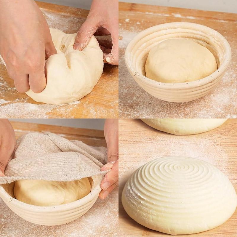 Овальная/круглая ротанговая корзина для расстойки хлеба, плетеная корзина для выпечки, кухонный инструмент для домашних пекарей, инструменты для выпечки хлеба