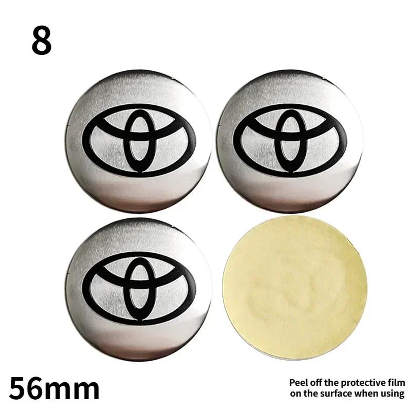 Car styling 56mm 64mm Car Tyre Wheel Center Hub Cap Badge sticker For Toyota C-hr Prado Rav4 Yaris Hilux Prius Corolla Camry