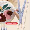 Punch Needle Embroidery Pen Adjustable Rug Yarn Punch Needle Threader Punch for Embroidery Cross Stitching Beginner Tool