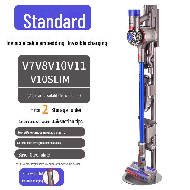 Стойка для хранения пылесоса Dyson: Кронштейн без сверления для моделей V7, V8, V10, V11, V12, 15G, G5