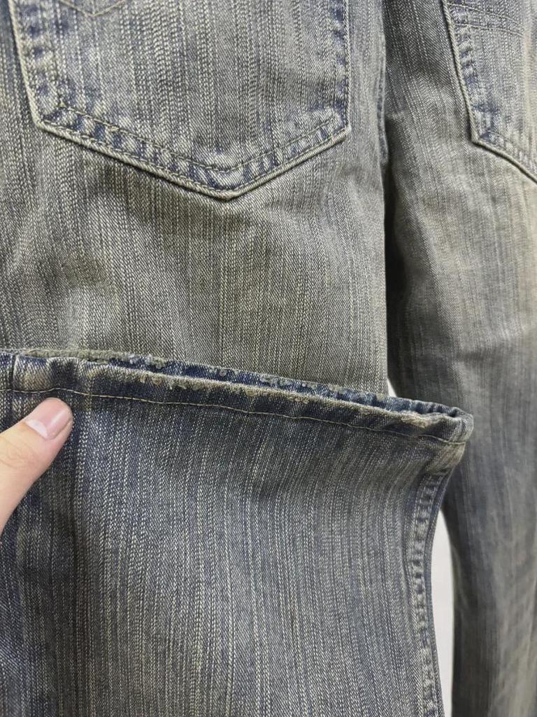Джинсы-клеш Essential Haute Couture Bootcut из потертого бамбукового хлопка