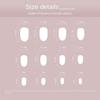24pcs Detachable Press On Nails Fake Nials DIY False Nails Gradient Pink French Short Round