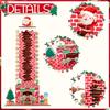 Christmas Countdown Calendar With Santa Descending Chimney Design Wooden Hanging Ornament For Family Festival Decorations