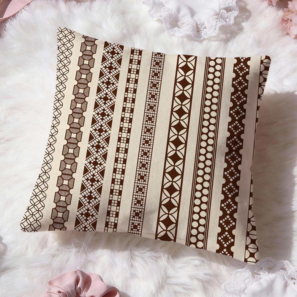 Artistic border Cushion Cover Premium Comfort Reversible Pillow Cove Two in One Design for Any Room Car Interior