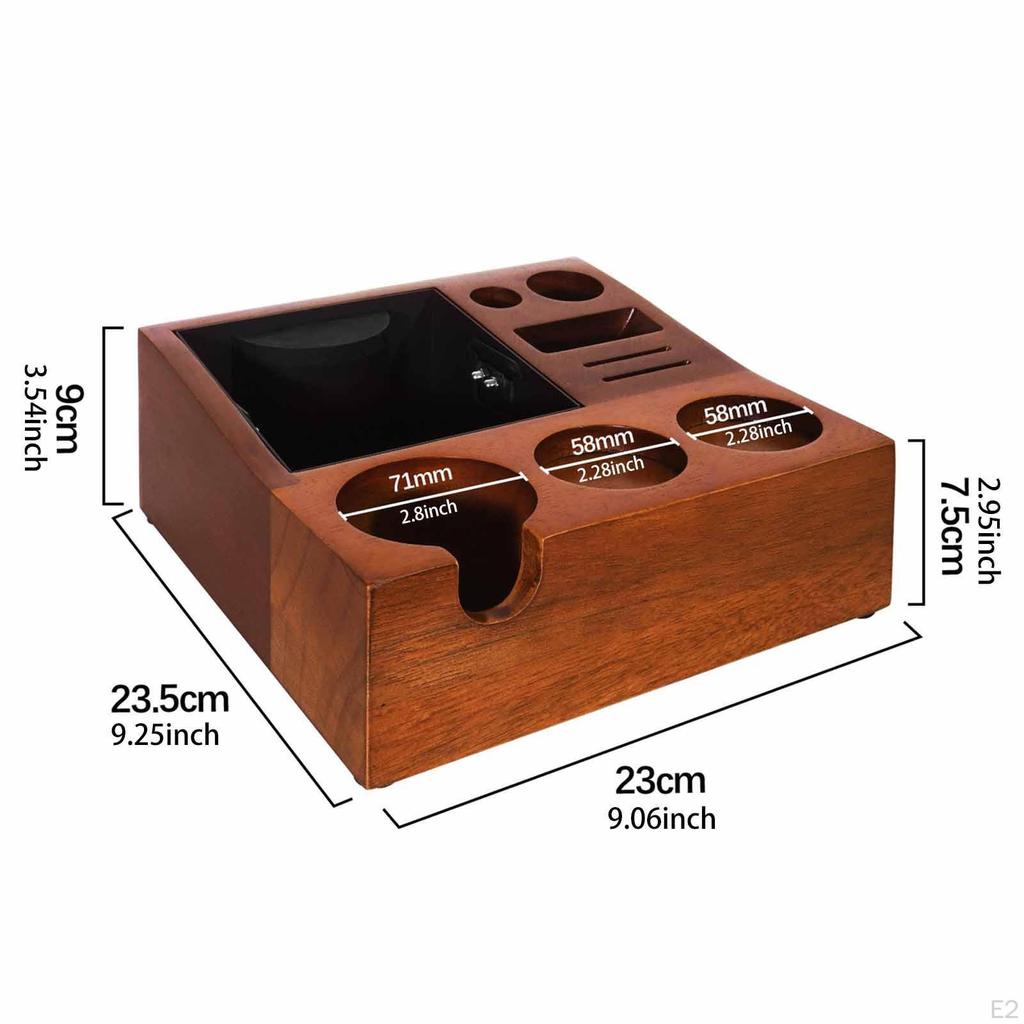 Станция для темперирования эспрессо Держатель портафильтра Деревянный Прочный Прочный Аксессуар Кофе Темпер