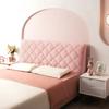 Modern Plaid Bed Headboard Covers For Beds Soft Thicken Velvet Bedroom Bedhead Covers Home Hotel Bed Back Protector Beige Grey