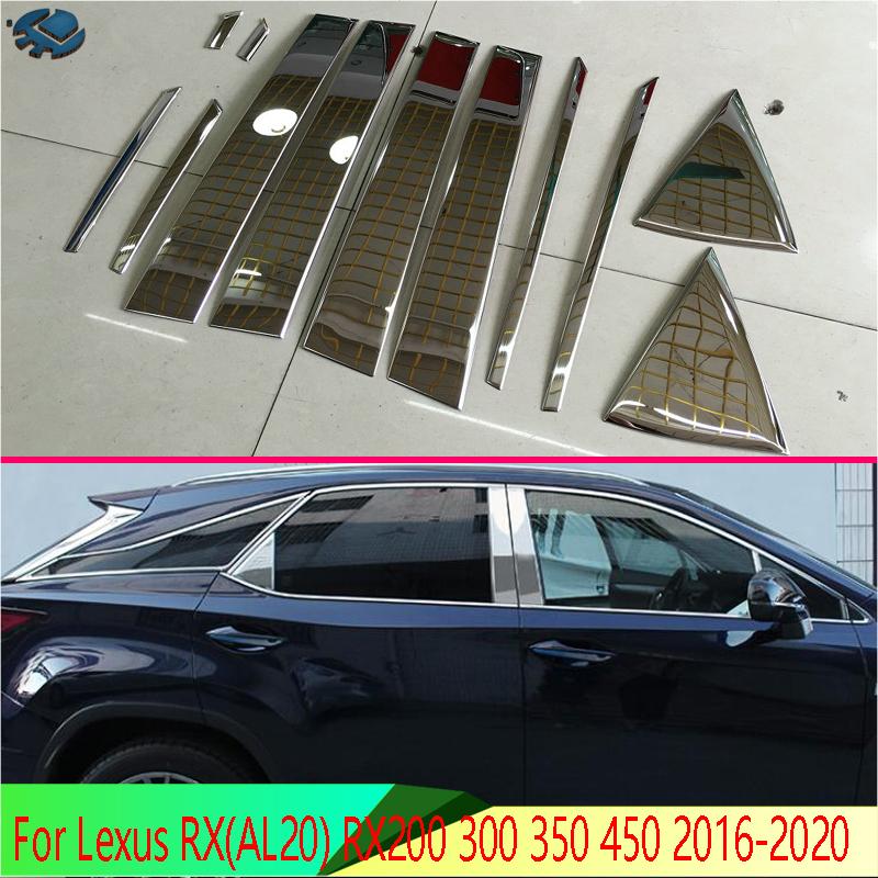 Для Lexus RX(AL20) RX200 300 350 450 2016- 2017 2018 Автоаксессуары Накладка на стойку кузова автомобиля из нержавеющей стали