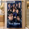 Beach TowelATEEZ Custom Name Text Personalized Soft Towel for Beach Pool Indoor Home Decor Gift