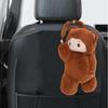 Cartoon Car Tissue Holder Plush Monkey Tissue Holder Space-Saving Tissue Box Soft Tissue Holder For Commuting Travel