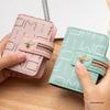 Многофункциональный антимагнитный RFID-блокирующий женский держатель для карт и кошелек в корейском стиле