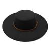 Flat Top Top Hat British Universal Retro Retro Black Woolen White Beige Felt Hat For Men And Women