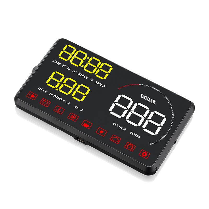 Blue White A9 HUD 5.5in Universal Car Head Up Display ODB2 System Automotive Diagnostic Head Up Display Accesorios Automovil