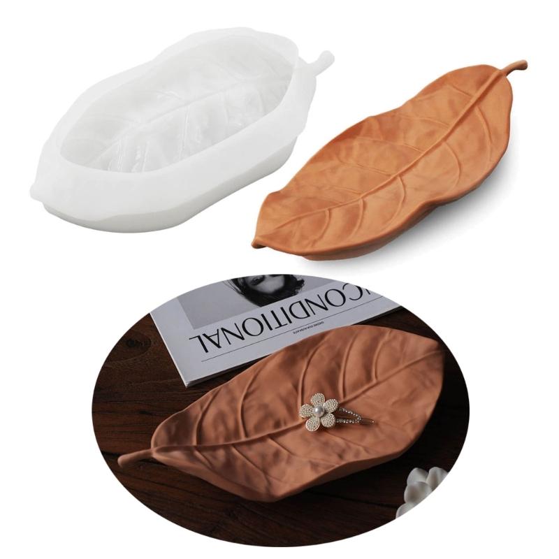 Формы для подставок для украшений, Формы для подносов для украшений, Формы для литья из смолы в форме листьев, Силиконовые формы для изготовления подносов своими руками