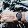 BUREI wristwatch mens black simple stylish popular watch fashionable brand waterproof gentleman rose gold leather belt