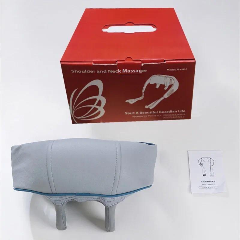 Массажная подушка для шеи и плеч, 3D-массаж, расслабляющий массаж спины, беспроводной электрический массажер для шеи.