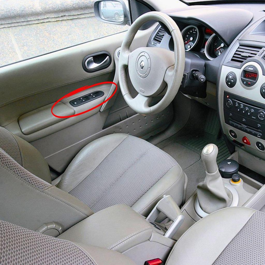 Рамка панели переключателя электростеклоподъемников для Renault Megane 2 и Renault Scenic 2 (2002-2009 гг.) - Передняя левая сторона - OEM 8200195937