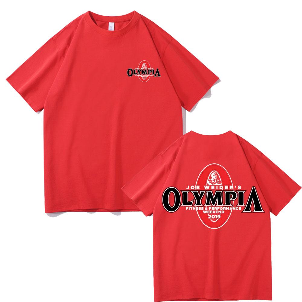 Горячая Распродажа Olympia Fitness Мужские Высококачественные Футболки с Коротким Рукавом Унисекс Для Зала 100% Хлопок Футболки Унисекс Повседневные С Круглым Вырезом Большого Размера