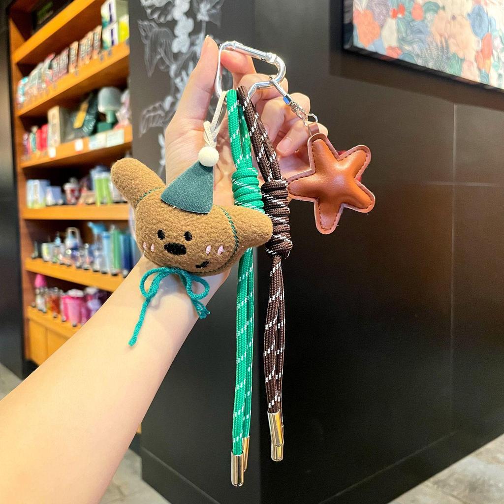 Брелок для ключей «Медведь из мультфильма» с пряжкой Love и ремешком на руку