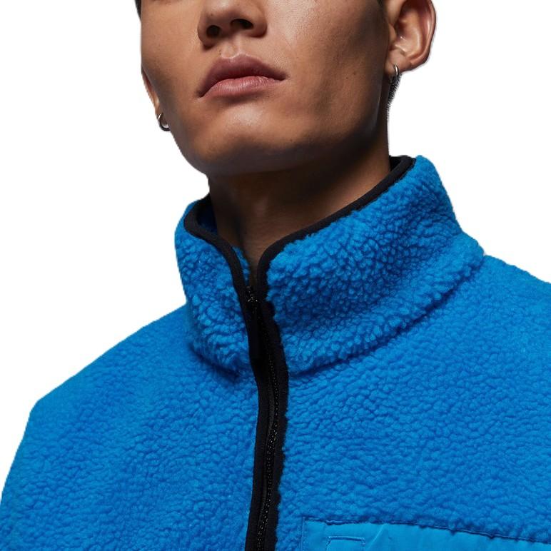 Nike Стойка воротник Спортивная куртка на молнии с длинным рукавом из искусственной овчины Мужская куртка HV0779-406