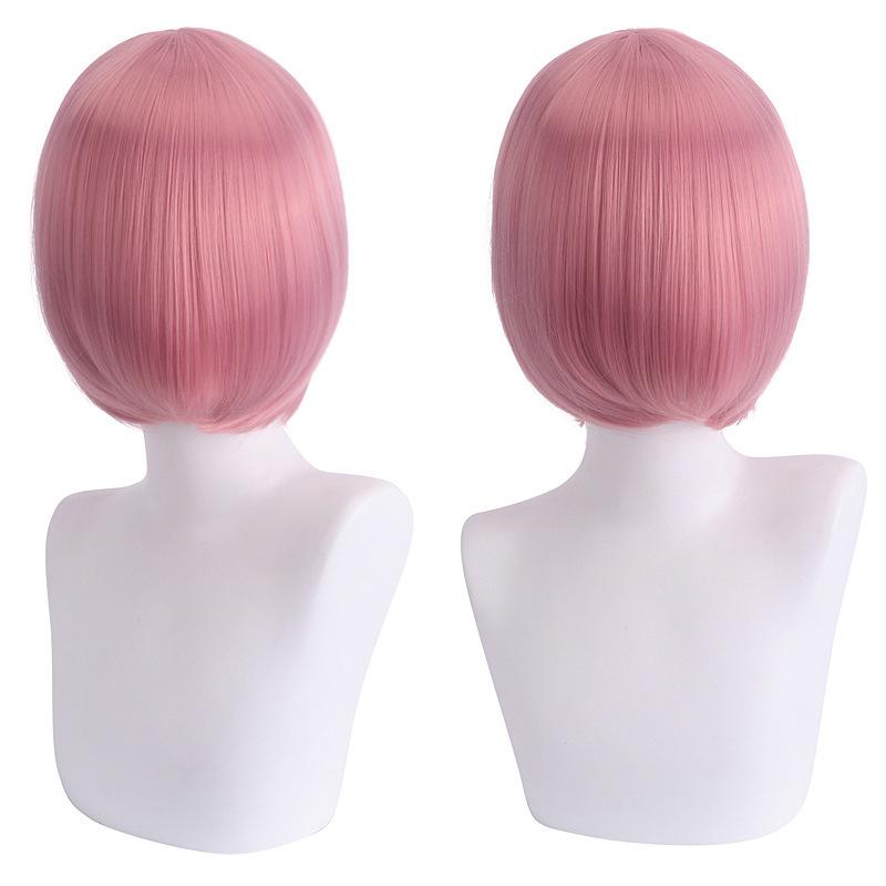 Cosplay Wig, Face-Controlling, Short Hair, Thickened Version, Face-Controlling Style, Colorful Synthetic Fiber Wig