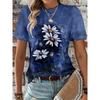 New In Summer Women's T Shirt Tee Floral Casual Holiday 3d Printd Casual Short Sleeve Tees Fashion Crew-Neck T Shirts for Women