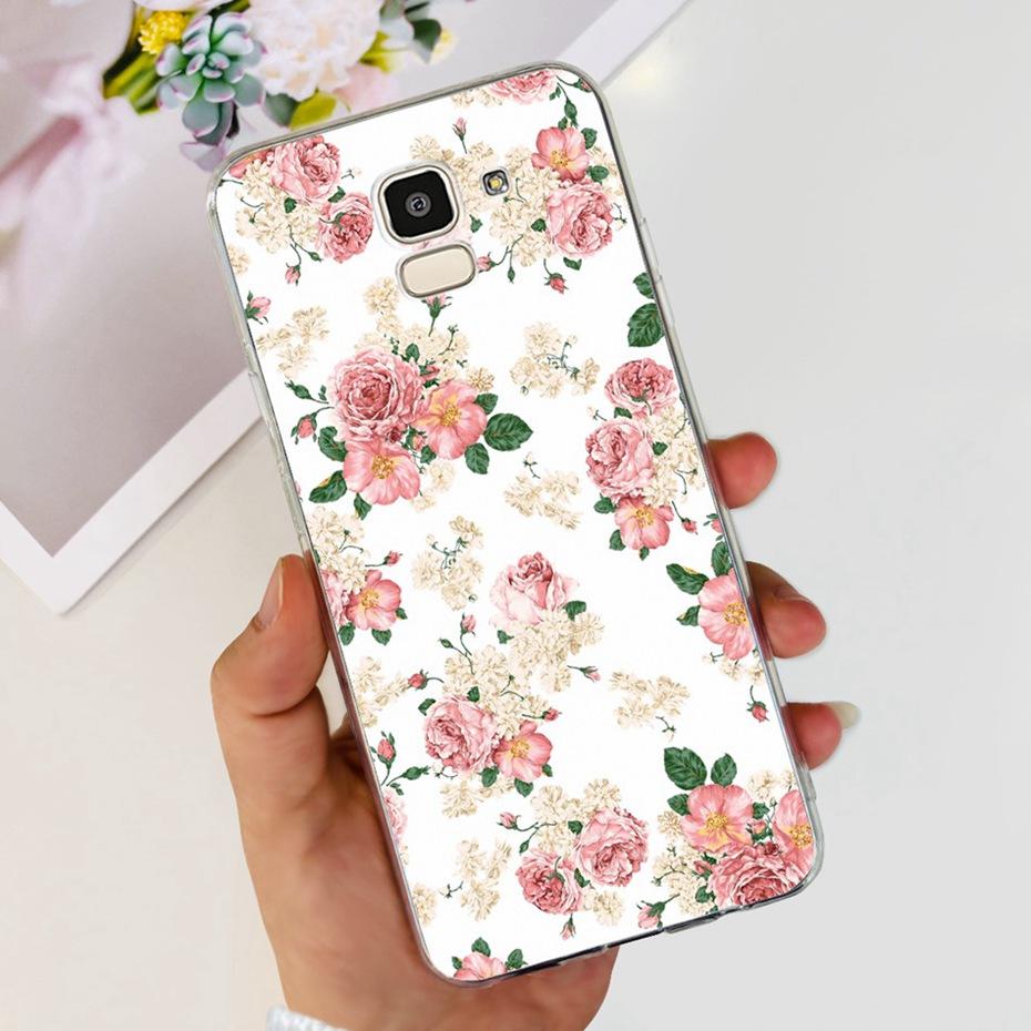 Красивый чехол с принтом для Samsung Galaxy J6 J6+ J600G J610G Мягкая силиконовая задняя крышка из ТПУ для чехлов телефона Samsung J6 J 6 Plus 2018