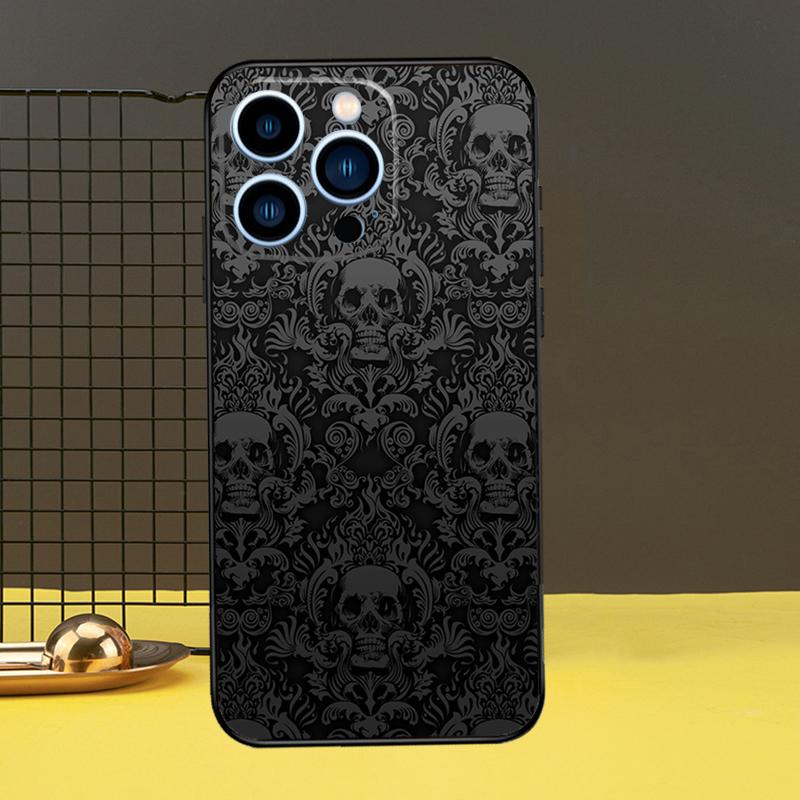 Gothic Skull Case For iPhone 16 15 14 13 12 11 Pro Max X XR XS 7 8 Plus 12 13 Mini Bumper Cover