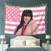 1 шт. Гобелен Billie Inspire Ярко-розовый Белый Дизайн Американского Флага со Звездами Полосами Мягкий Гобелен