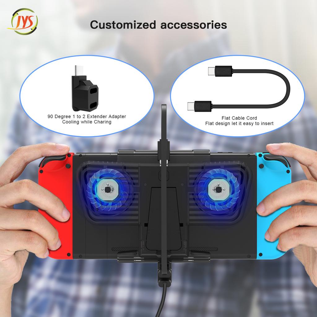 External LED Fan Cooling Cooler Holder Bracket For Steam Deck/Switch/Switch OLED Spare Part Accessories