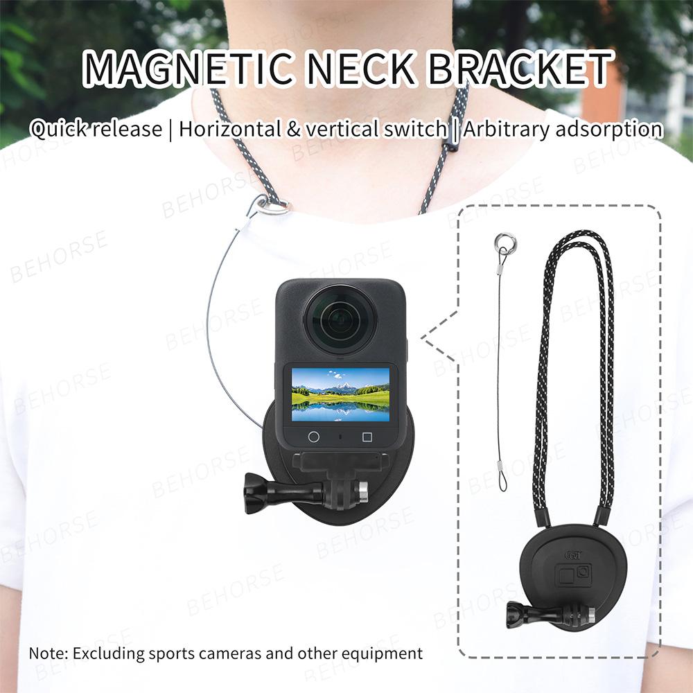 Magnetic Neck Mount Holder Adapter Magnetic Bracket Set For DJI Osmo 360/Action 5/Pocket 3 GoPro Hero 13 Insta360 X5 Accessories