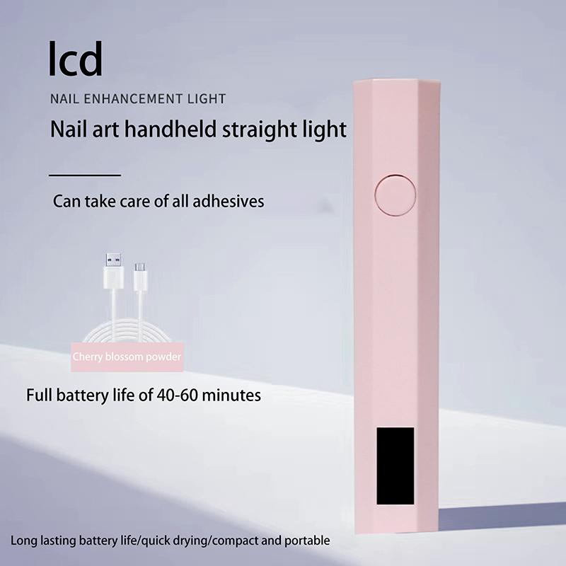 Мини портативная УФ-лампа для ногтей, УФ-лампа для гелевых ногтей со светодиодным дисплеем, маленькая портативная лампа для светотерапии ногтей