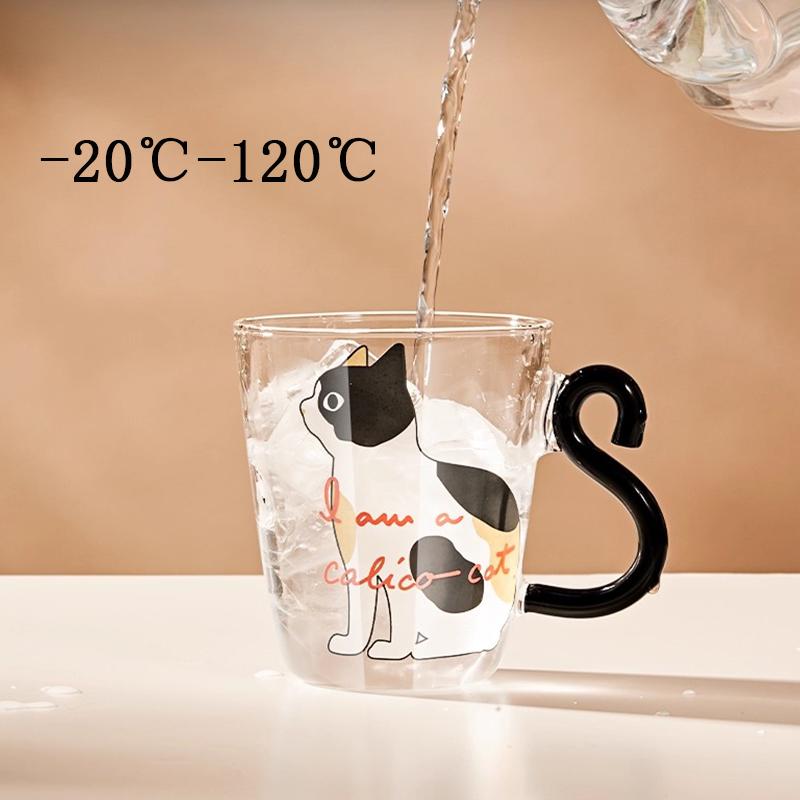 250ml Animal Shaped Glass Cup With Handle Cute Cappuccino Latte Coffee Mug Clear Milk Teacup Christmas Valentine's Day Gifts