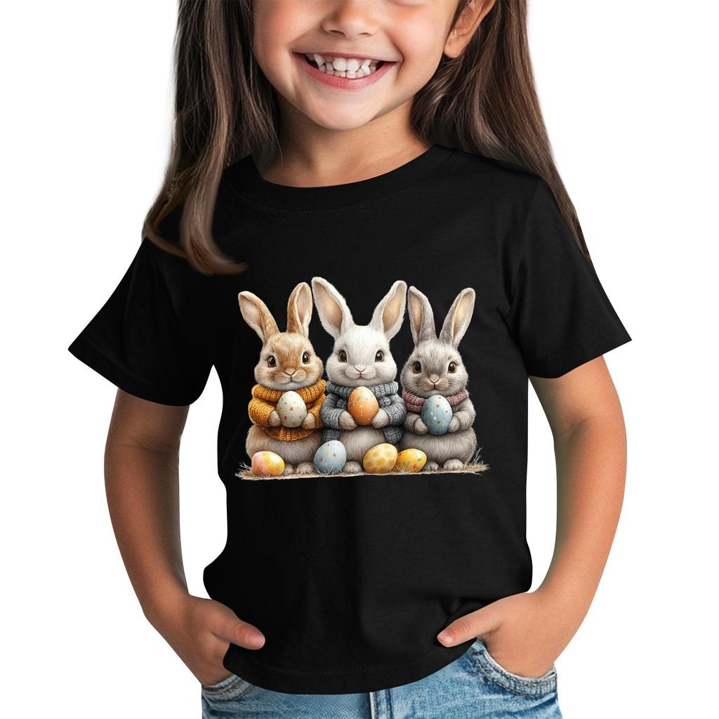 Детская футболка с коротким рукавом и принтом животных, повседневный топ