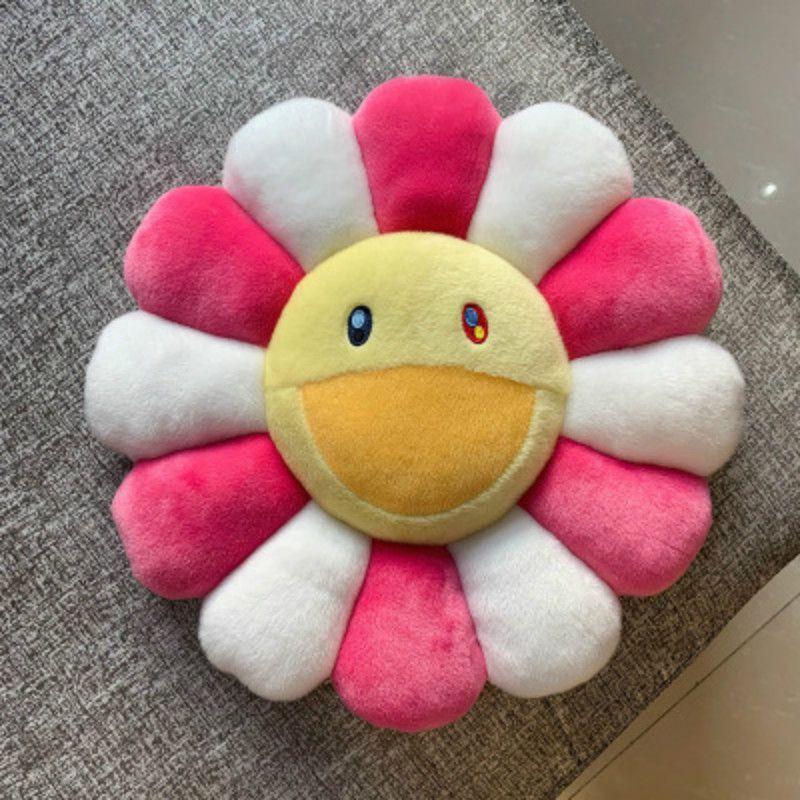 Яркая и красочная 40-сантиметровая плюшевая подушка в виде радужного цветка Такаси Мураками для детей