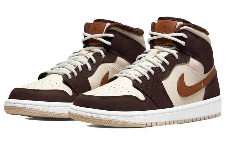 Air Jordan 1 Mid Se 'Кремовый Темный Шоколад' Женские DO6699-200