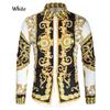 Men's Luxury Printed Dress Shirts Fashion Long Sleeve Silm Fit Designers Novelty Button-Down Fancy Shirts