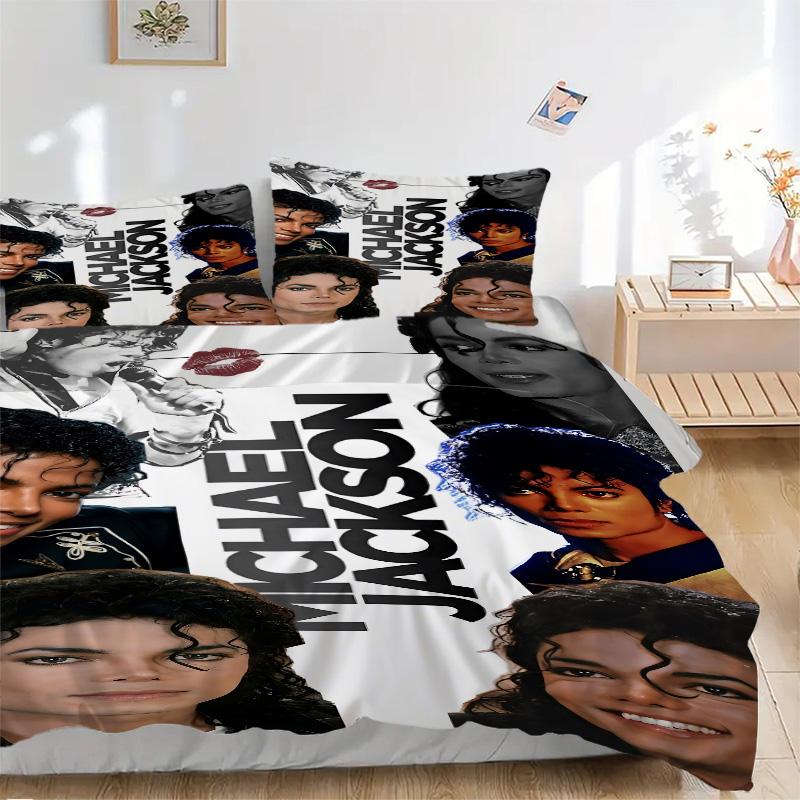 Michael Jackson'S Legacy Print 3Pcs Bedding Setduvet Cover With 2 Bedropillowcase Home Birthday Gift