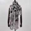 New Women Long Style Real Rex Rabbit Fur Scarf Rex Rabbit Fur Warm Soft Warp Quality Fashion Rex Rabbit Fur Tassel Shawl Scarves