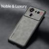 Ретро Кожаный Чехол с Ощущением Кожи для ZTE Nubia Z80 Ultra Z80Ultra Ударопрочный Матовый Силиконовый Мягкий Чехол-Крышка