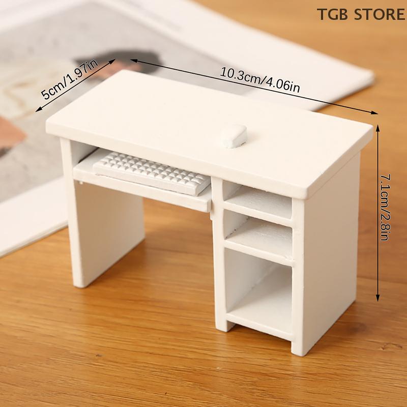 1 комплект Деревянный компьютерный стол Набор мышь клавиатура 1/12 Кукольный домик Мебель для кабинета Декорация Реквизит для микросцены