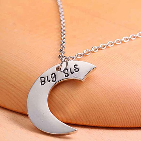 Broken Heart Sisters Matching Big Middle Little Sister Letter Carved Love