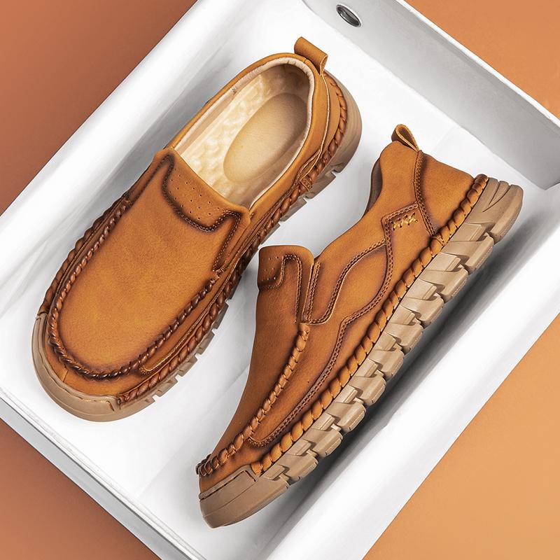 Новые мужские повседневные туфли, кожаные мокасины ручной работы, удобные мужские туфли, кожаные мокасины на плоской подошве, мужские кроссовки
