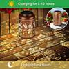 Vintage Style Hanging Solar Light Metal Material Outdoor Lantern LED Garden Light  Lawn Pathway