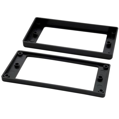 Musiclily Pro Humbucker Escutcheon Flat Bottom for Electric Guitar, Black (Set of 2)