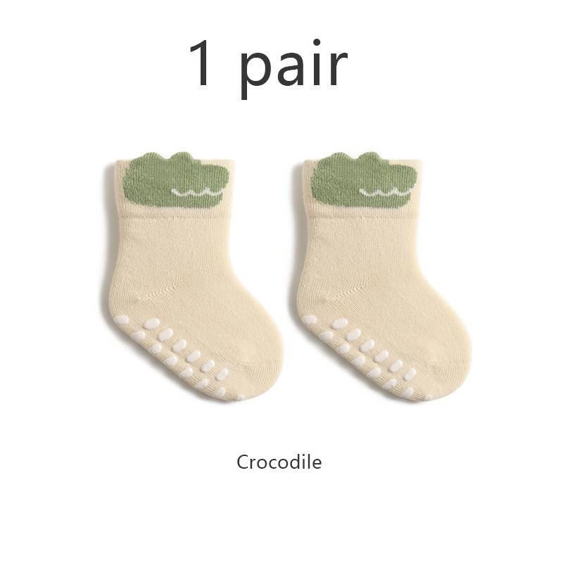 4/1 Pairs/Lot Cartoon Baby Floor Socks Non-Slip Glue Kids Socks Indoor Cooling Soft Cotton Toddler Socks For Newborn