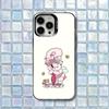 Esther Bunny Cute Phone Case For iPhone 17,16,15,14,13,12,11,Air,X,XR,Pro,Max,Plus IMD Silver Shell