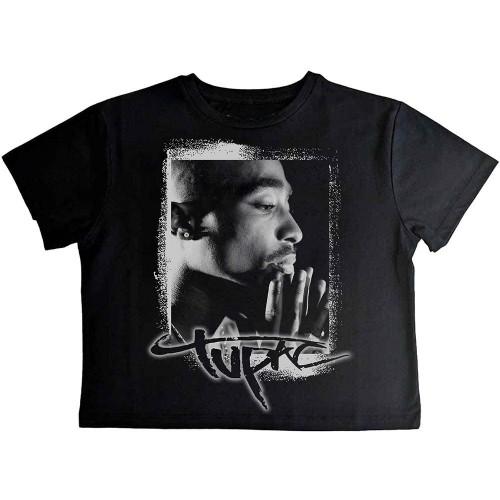 Tupac Shakur Womens/Ladies Spray Photo Crop Top