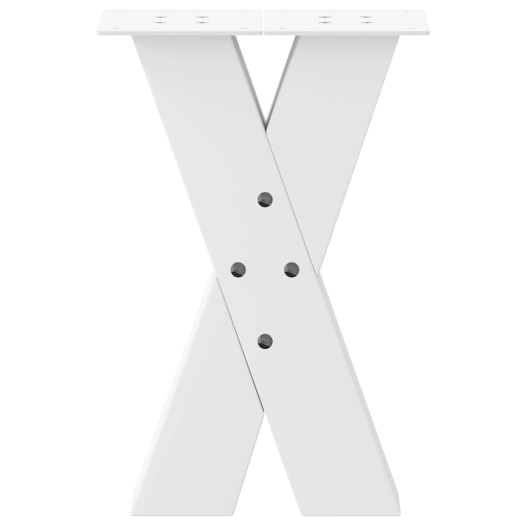 Vidaxl Nogi Do Stolika Kawowego, 2 Szt., Białe, 38X(42-43) Cm, Stal